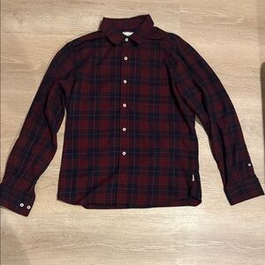 7 Diamond Classic Red and Black Plaid Men's Shirt (Medium)